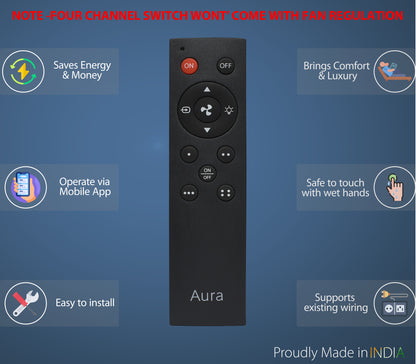 DeWire Home Automation Remote Controlled Switches (Four channel Switch)