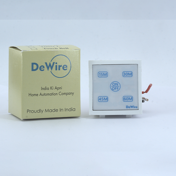 DeWire Auto Cut Off Timer Switch for Water Motor Pump, Water Heater, Exhaust Fans,Mosquito Repellent,Chargers,Room Heaters and Lighting Loads up to 10 AMPS (Modular Fitting)(15,30,45,60 Mins)